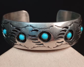 6.5 Inch Navajo Pearlene Spencer Sterling Silver & Turquoise