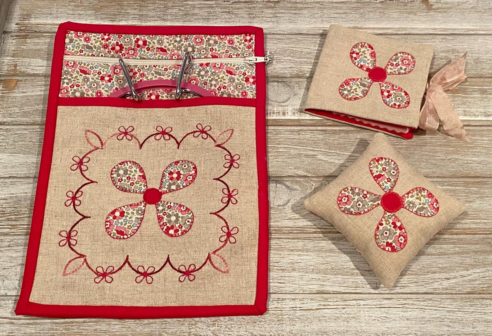 Daisy Travelling Sewing Set Pattern With Embroidery Zippy Pouch ...