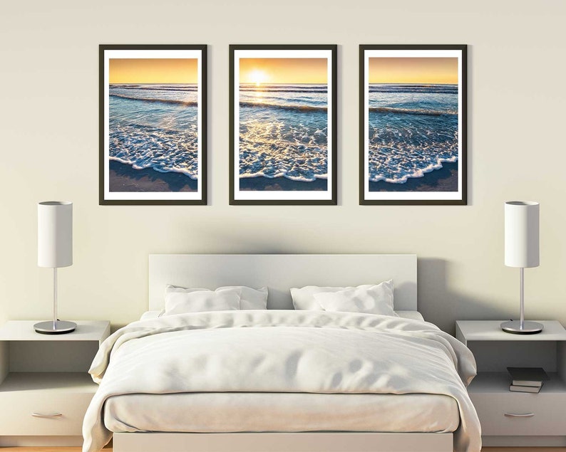 Ocean Print Sets Set of 3 Ocean Artwork Ocean Wall Decor Etsy