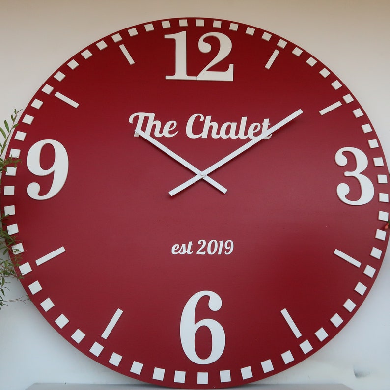 33/37 Oversized Wall Clock Large Wall Clock Etsy