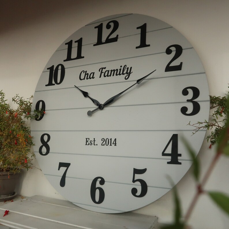 28/30/33/37 Personalized wall Clock Etsy