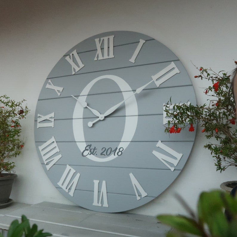 33 Personalized wall Clock Large wall clock Oversized Etsy