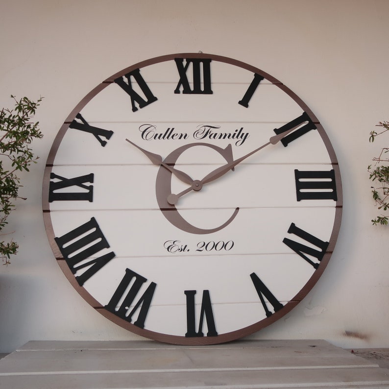 28/30/33/37 Personalized wall Clock Etsy
