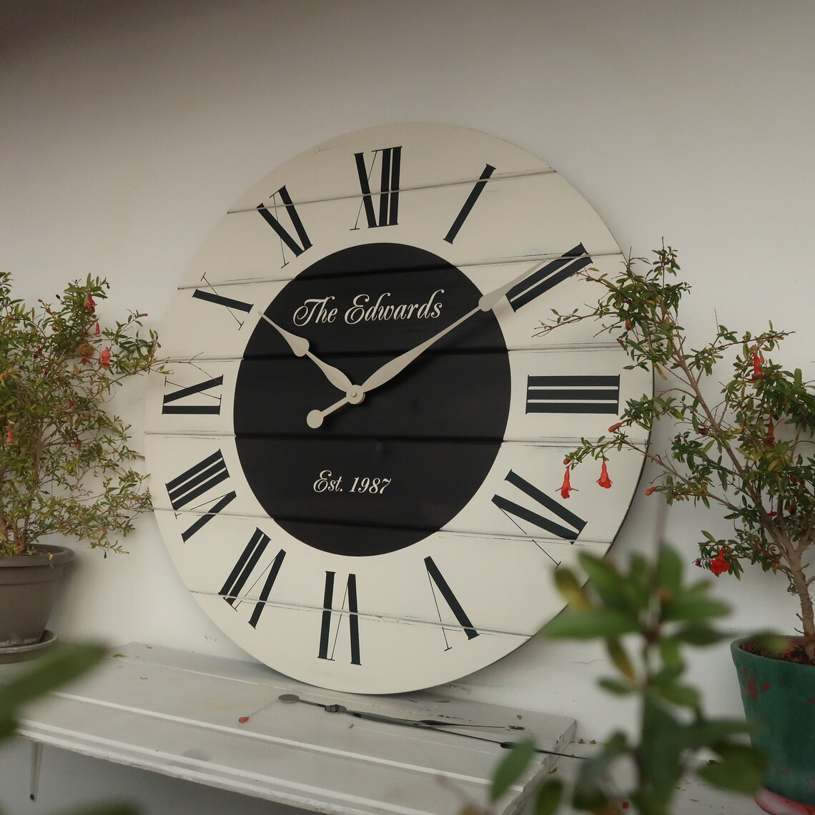 28/30 Personalized wall Clock Large wall clock Etsy