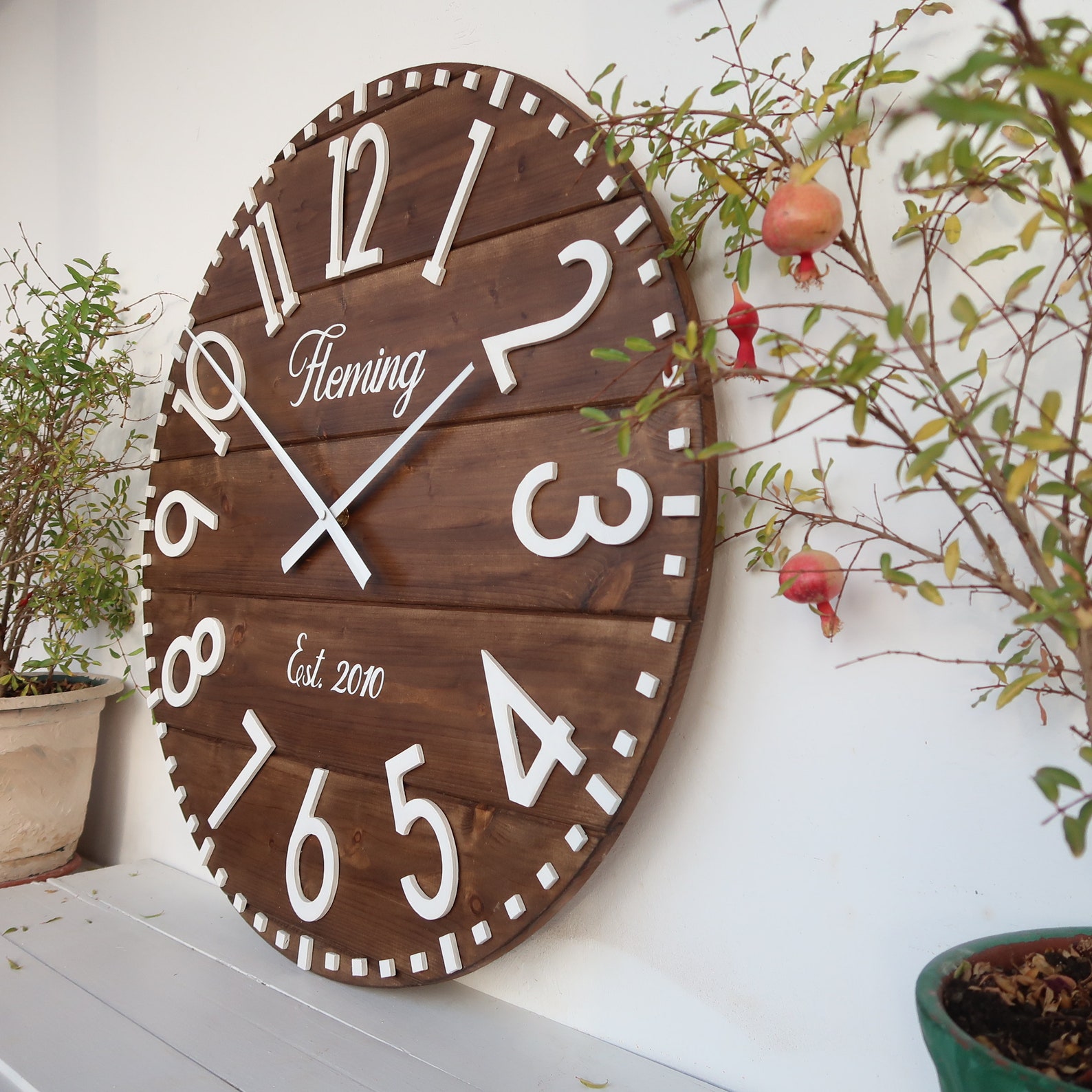 16 20 24 Rustic wall clock Rustic kitchen Etsy