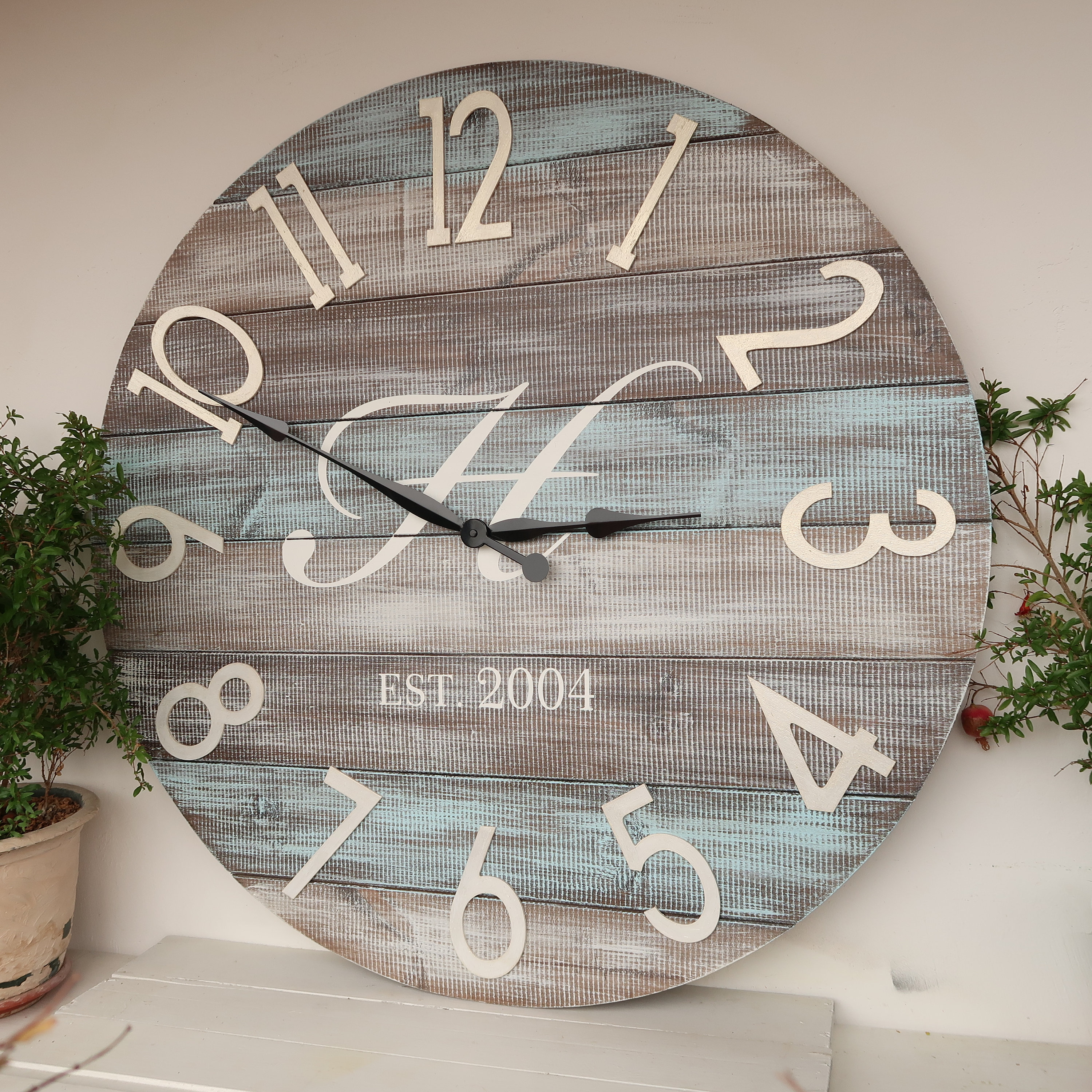 33 Personalized Rustic Clock Large wall clock Rustic Etsy