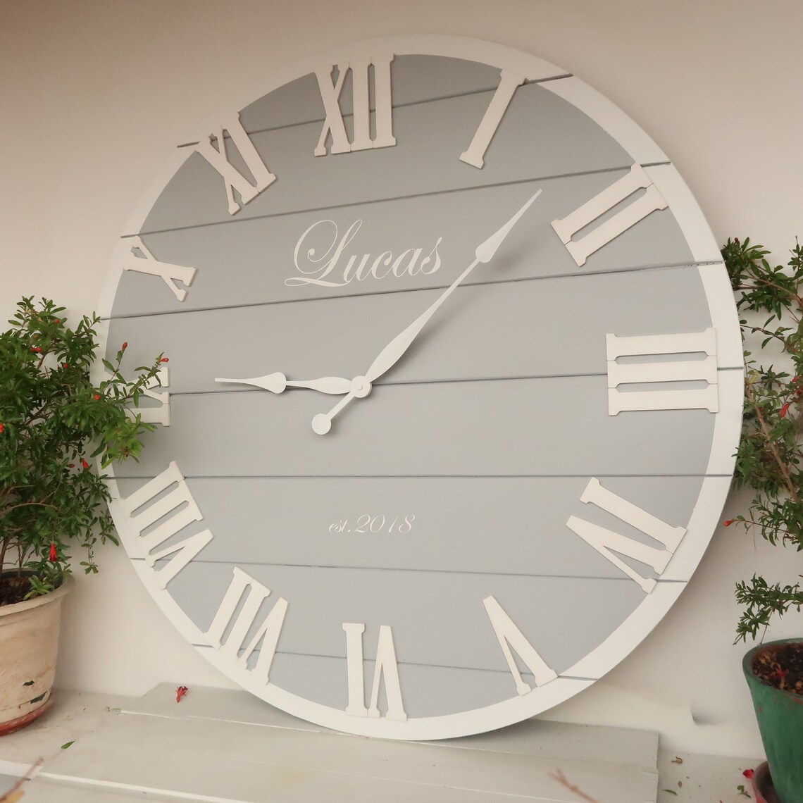 28/30/33/37 Personalized wall Clock Etsy