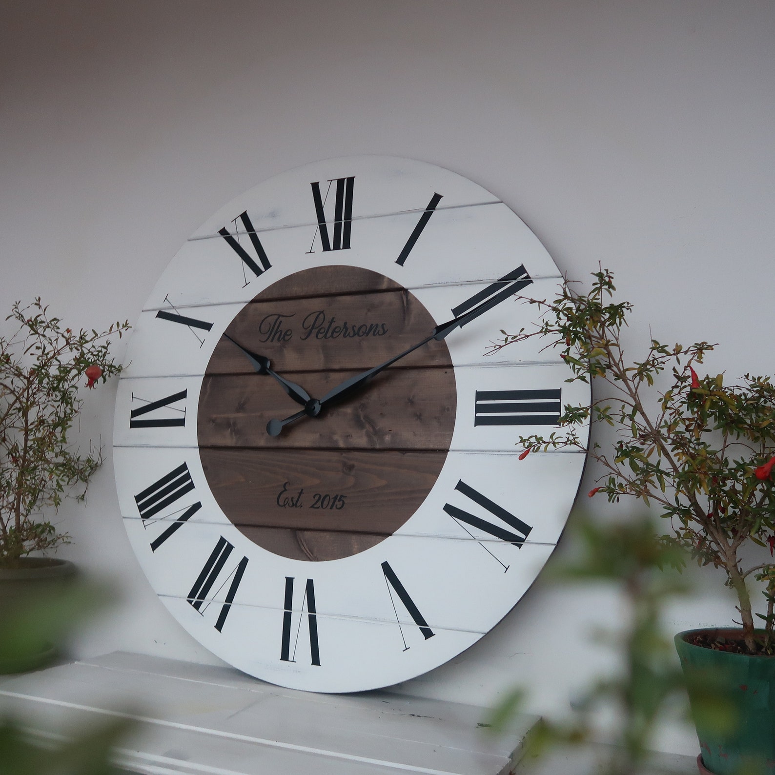 28/30 Personalized wall Clock Large wall clock Etsy