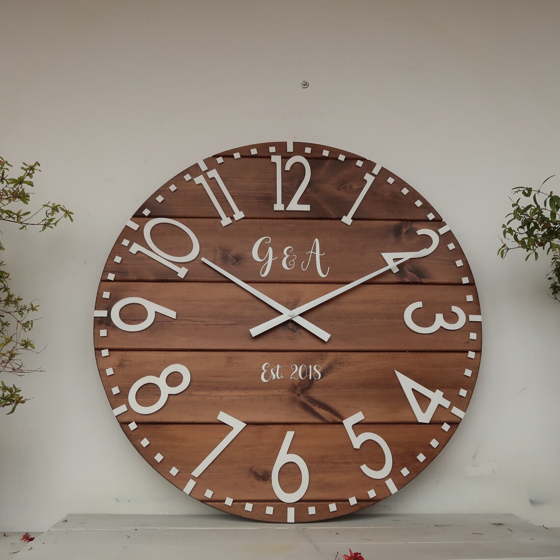 16 20 24 Rustic wall clock Rustic kitchen Etsy