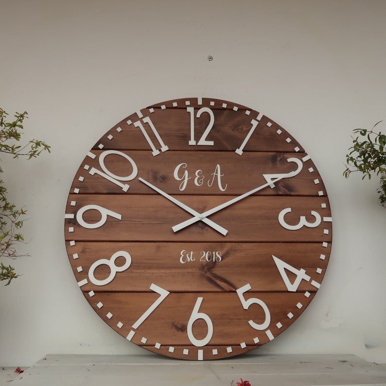 16 20 24 Rustic wall clock Rustic kitchen Etsy