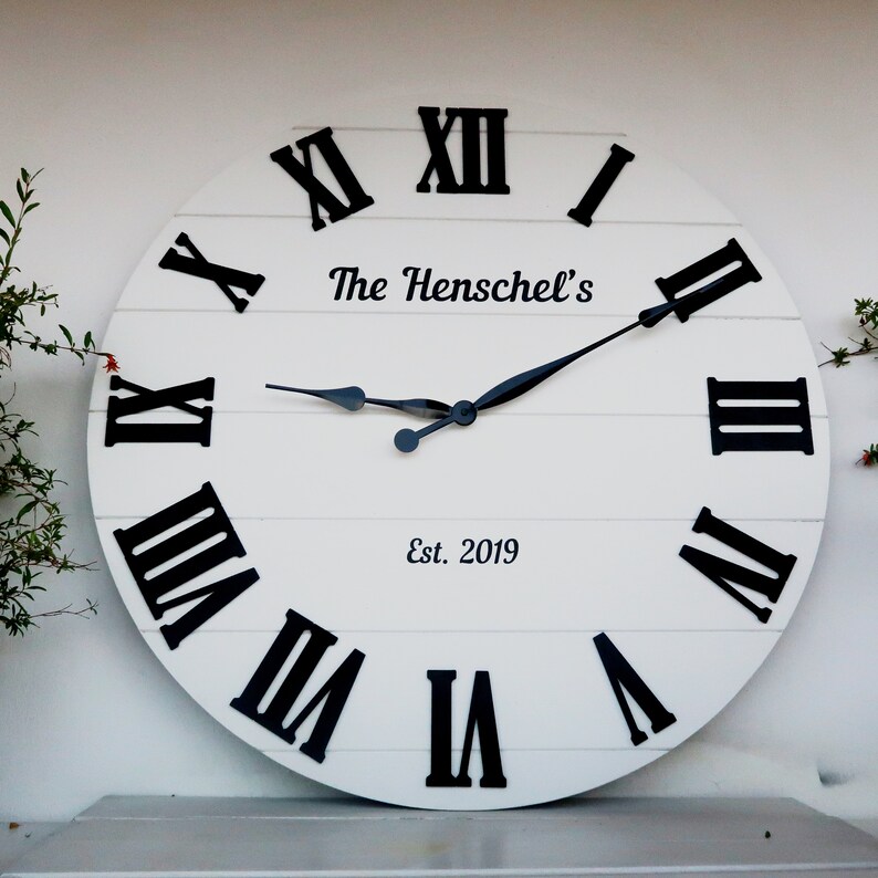 28/30 Personalized wall Clock Large wall clock Etsy
