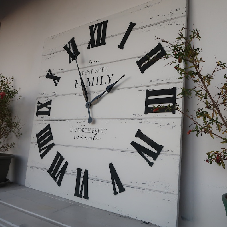 28/30/33 Personalized square wall Clock Etsy