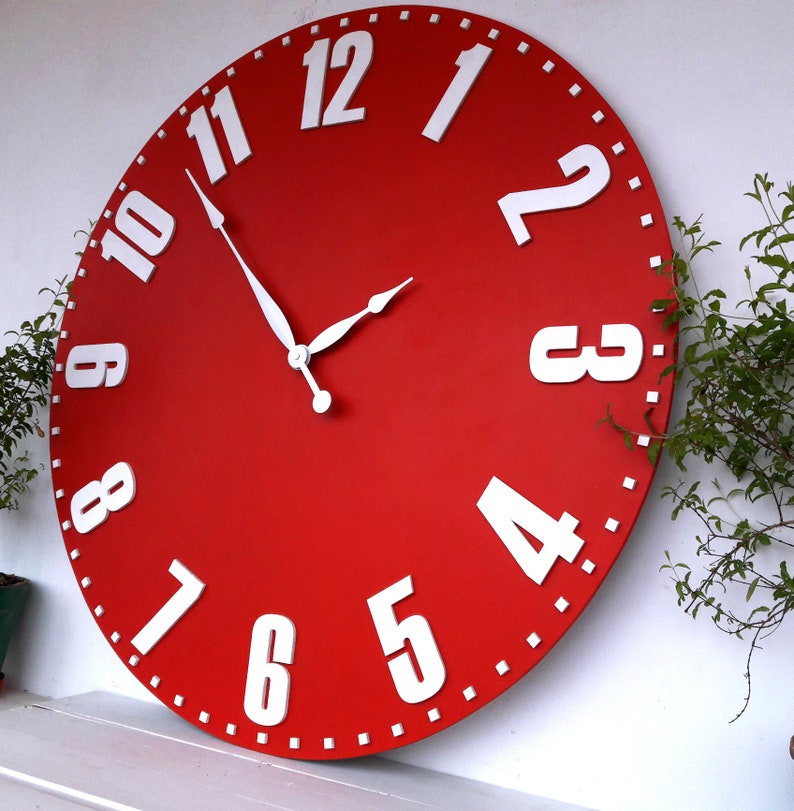 33/ 84 cm Oversized wall clock Large wall clock Etsy