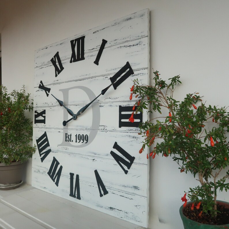 28/30/33 Personalized square wall Clock Etsy