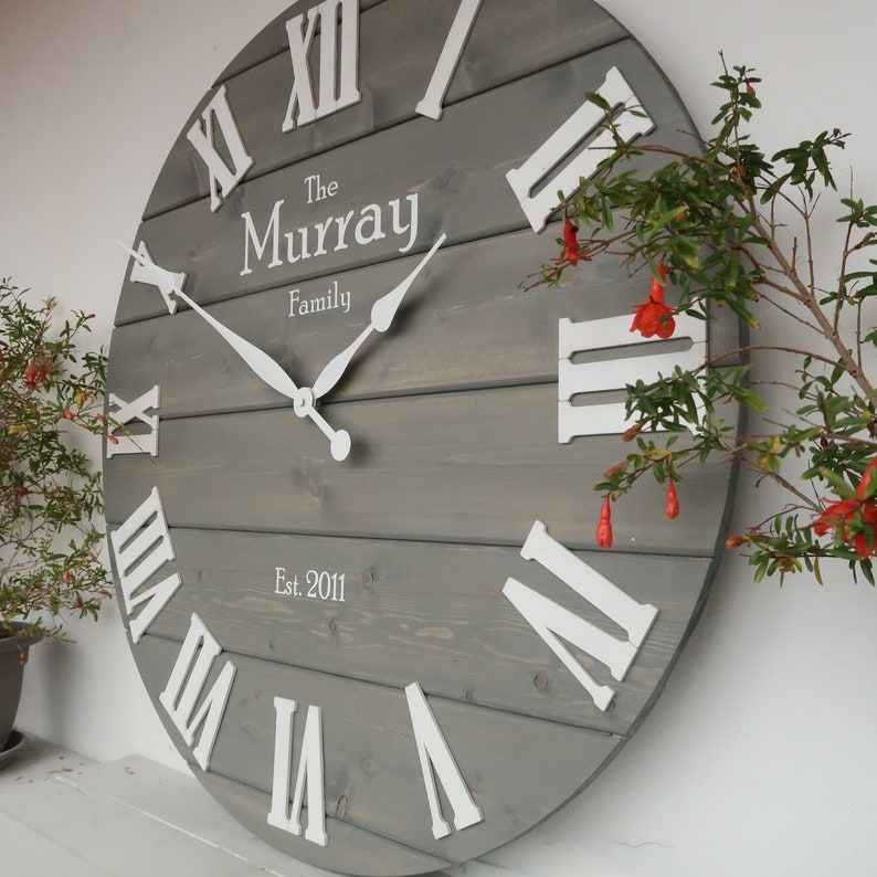 28/30 Personalized Wall Clock Large Wall Clock Etsy