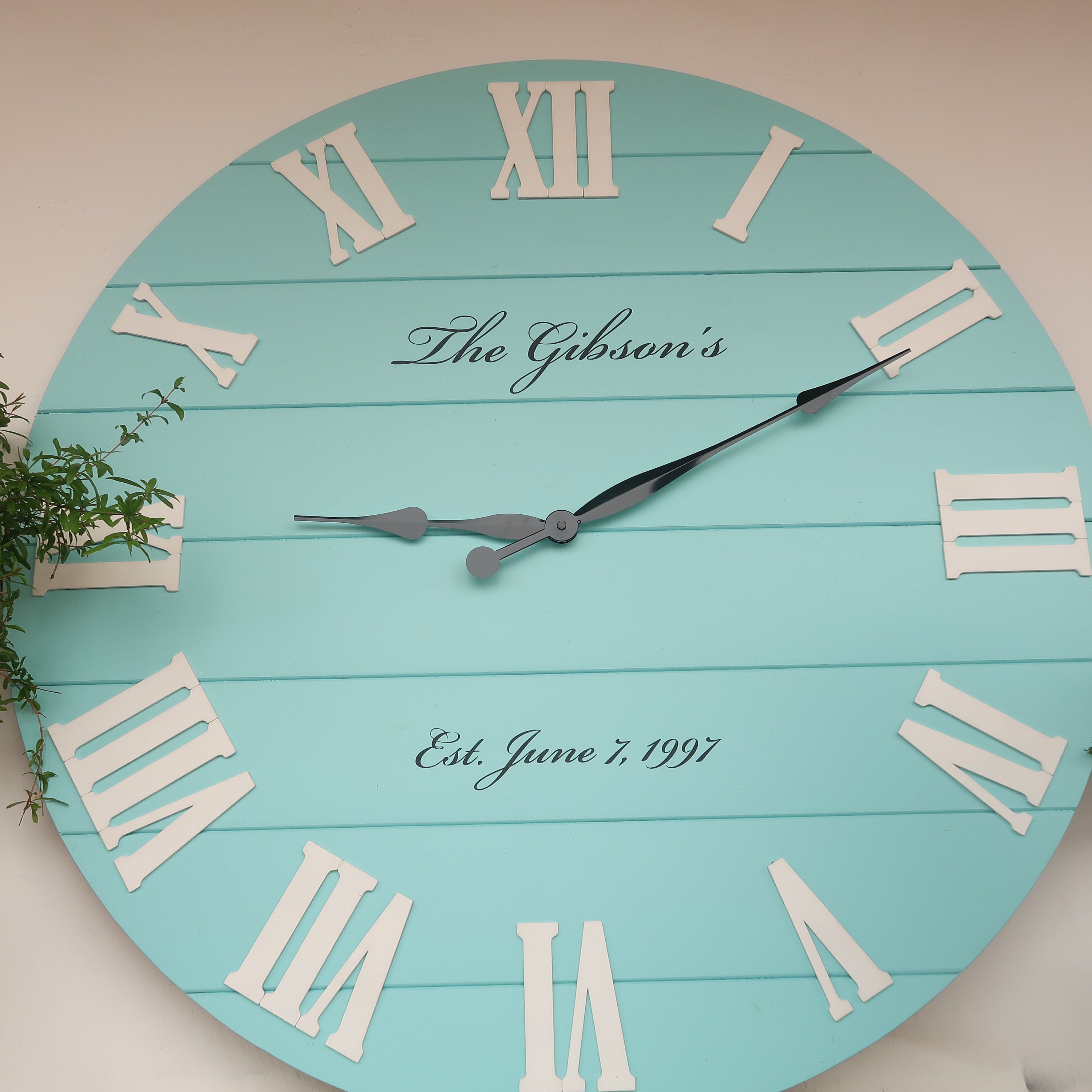 37 Personalized oversized wall clock clock Large wall Etsy