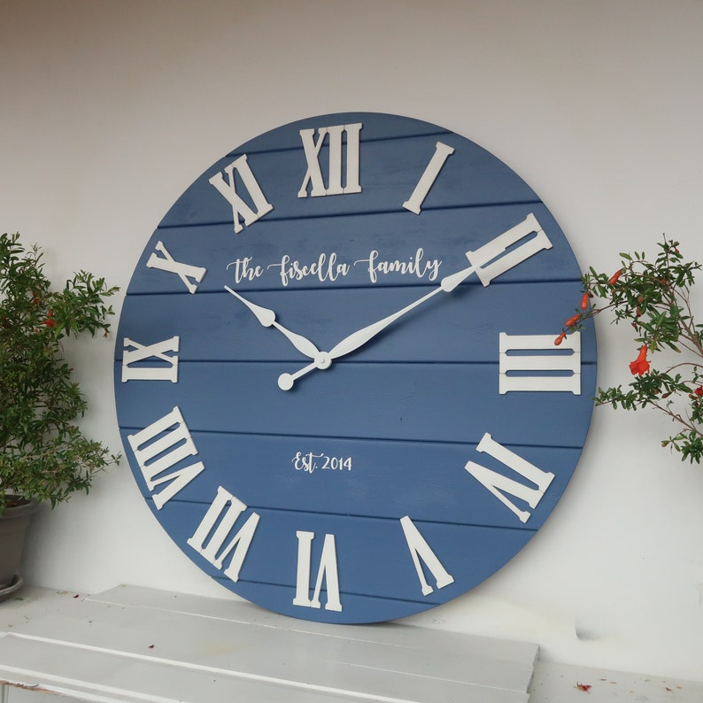 28/30 Personalized wall Clock Large wall clock Etsy
