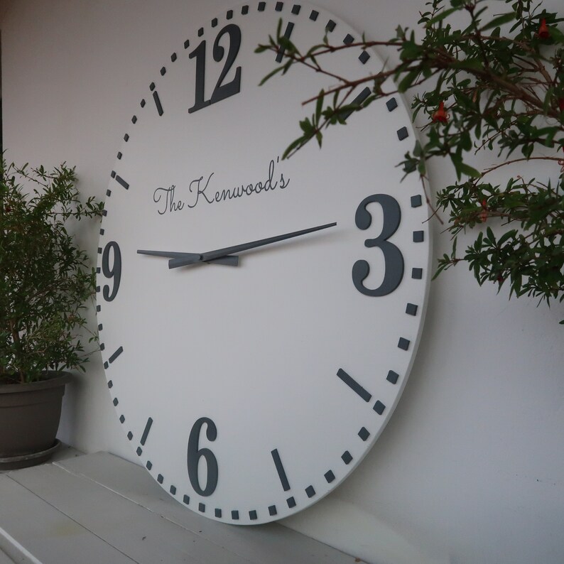 26 Inch navy blue Wall Clock Wall Decor large wall clock Etsy