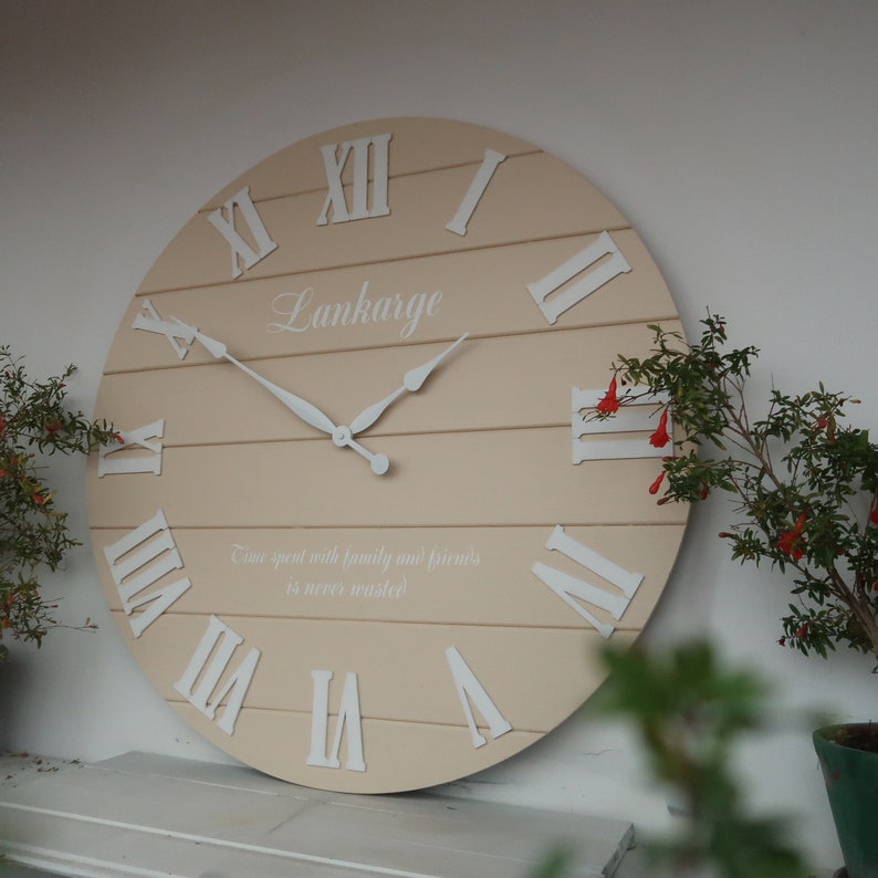 33 Personalized wall Clock Large wall clock Oversized Etsy