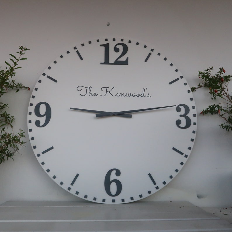 26 Inch navy blue Wall Clock Wall Decor large wall clock Etsy