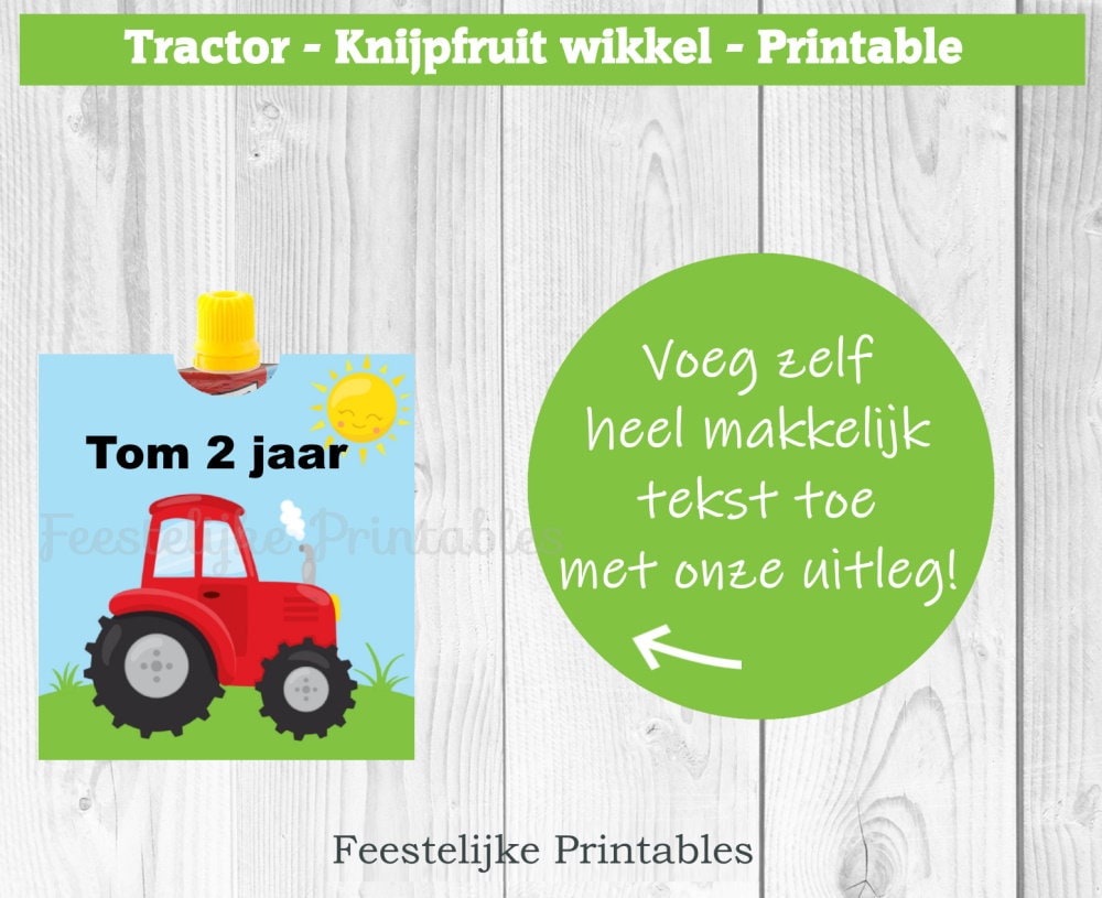 Knijpfruit traktatie wikkel Tractor knijpfruit wikkel Tractor traktatie
