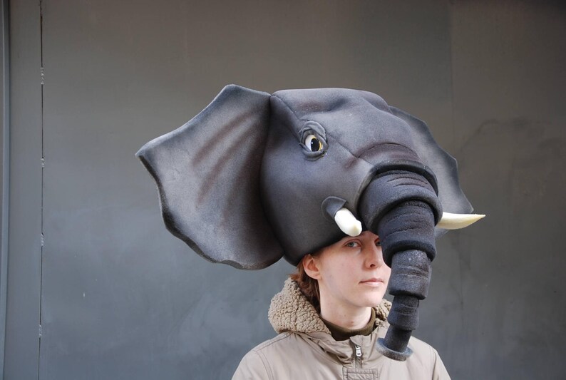 Elephant headdress Wild Animals Foam Masks Etsy