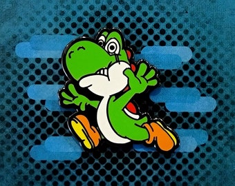 Don't Panic! - Super Mario Green Yoshi Enamel Pin