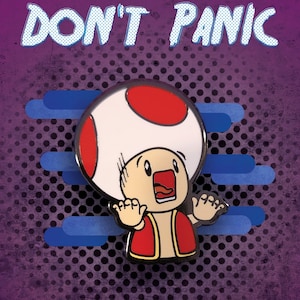 Få inte panik! - Super Mario Toad Emaljnål