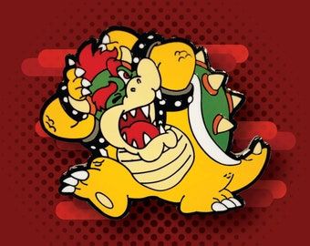 Don't Panic! - Super Mario Bowser Enamel Pin