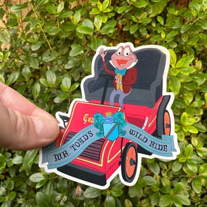Mr. Toad's Wild Ride - Disneyland ride-collectie - glanzende sticker