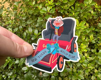 Mr. Toad's Wild Ride - Disneyland ride collection - Glossy sticker