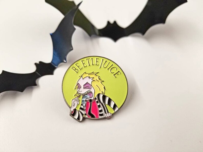 Beetlejuice Enamel Pin | Etsy