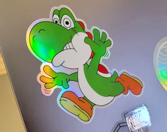 Don't Panic! - Super Mario Worried Yoshi Sticker - Green