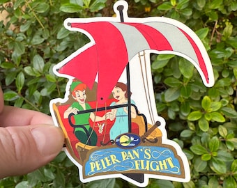 Peter Pan's Flight - Disneyland ride collection - Glossy sticker