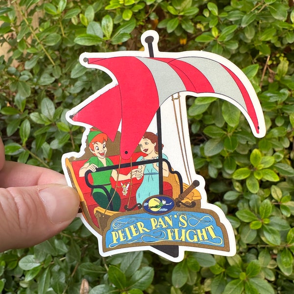 Peter Pan's Flight - Disneyland ride collection - Glossy sticker