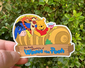 The Many Adventures of Winnie the Pooh - Disneyland ride collection - Glossy sticker