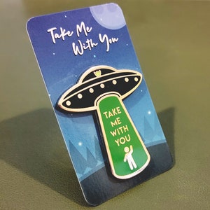 UFO Alien Abduction - Enamel Pin (revamped)