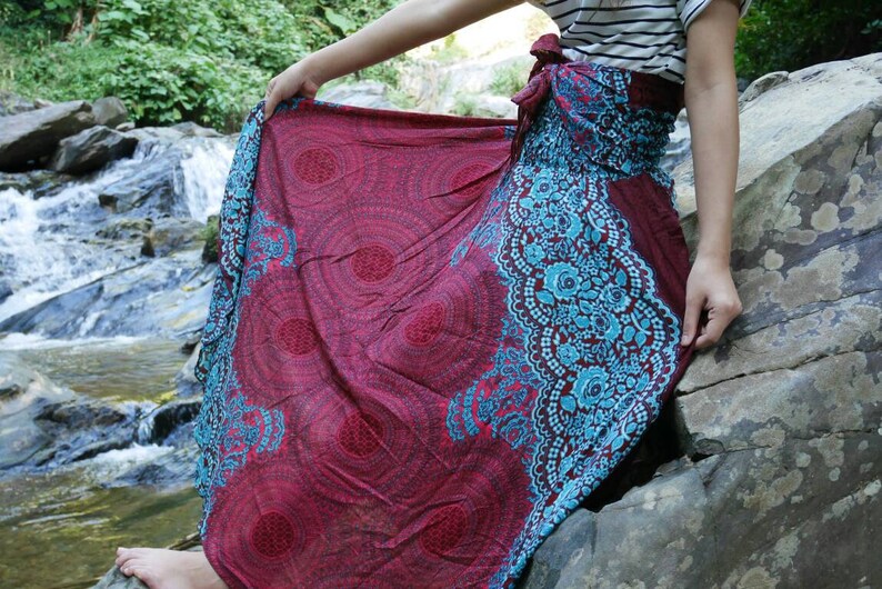 Flower skirt Haram skirt Tribal skirt Hippie skirt Rose Etsy