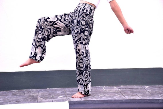 Black Elephant Pants Hippie Pants Harem 