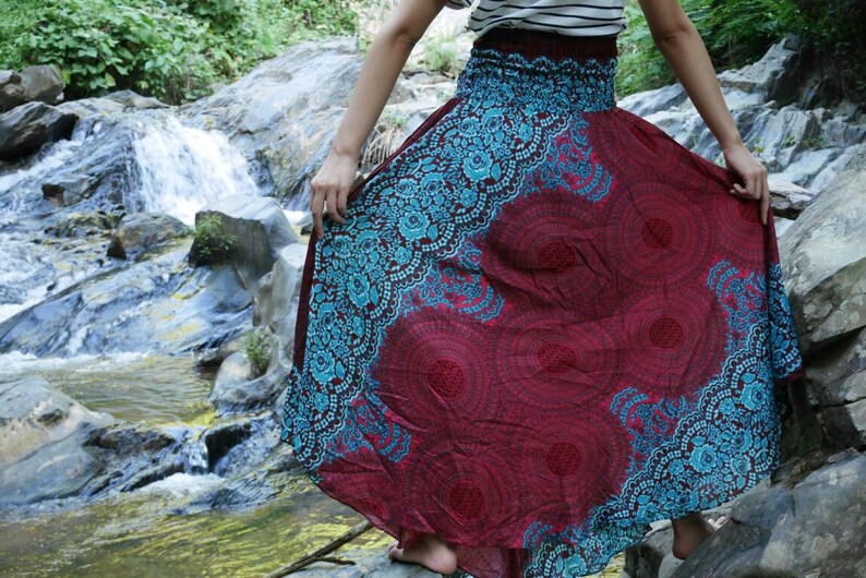 Flower skirt Haram skirt Tribal skirt Hippie skirt Rose Etsy