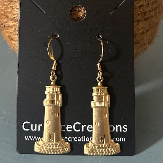 Lighthouse Lover Gold Earrings