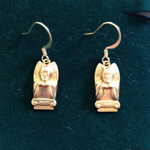 The Golden Gargoyle Dangle Earrings