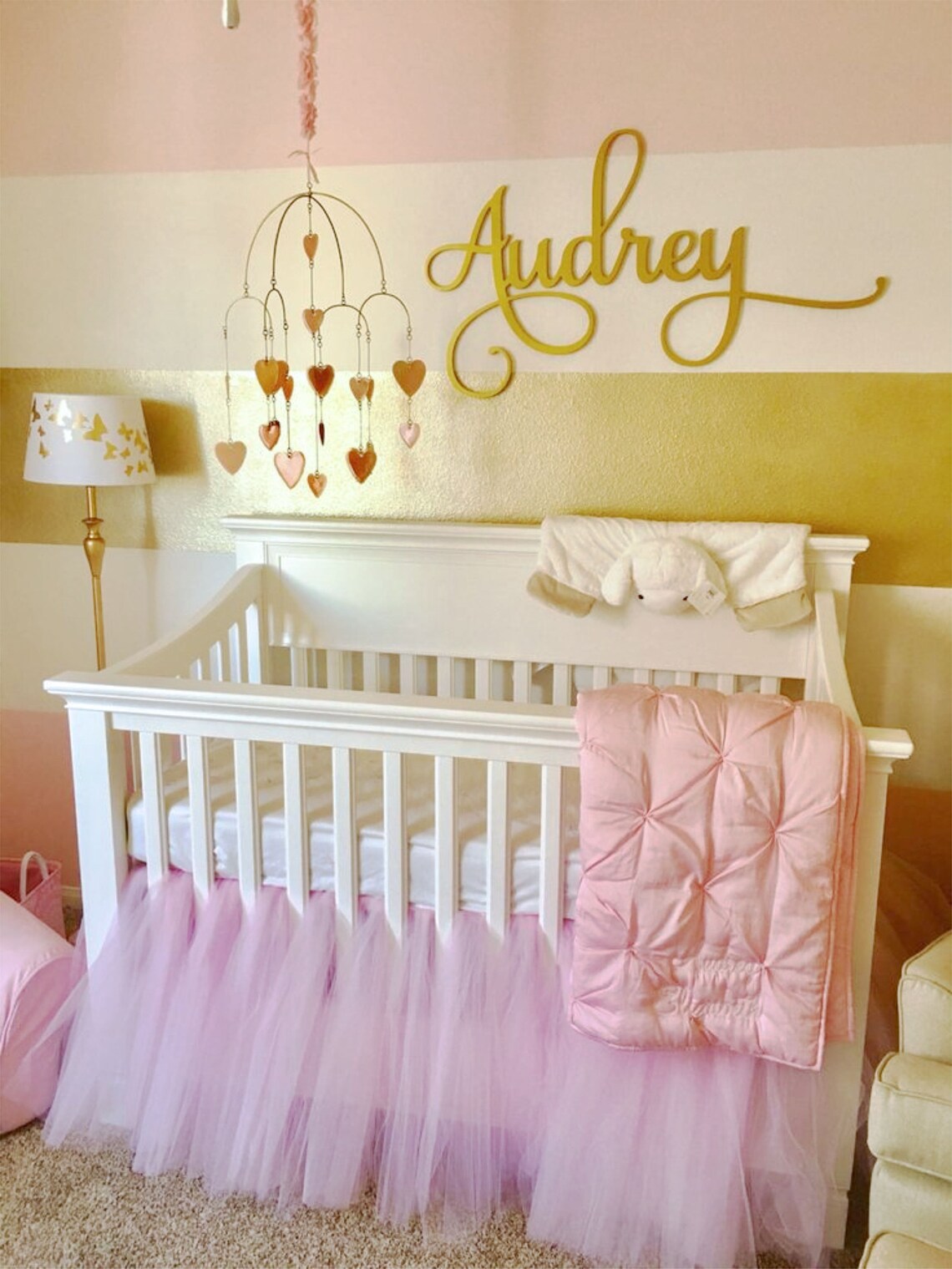 Baby wall name.Gold baby room decor. Etsy