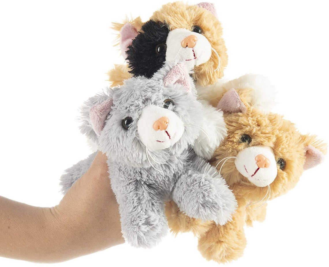 Pack of 6 Realistic Looking Plush Cats 6 Inches Long | Etsy