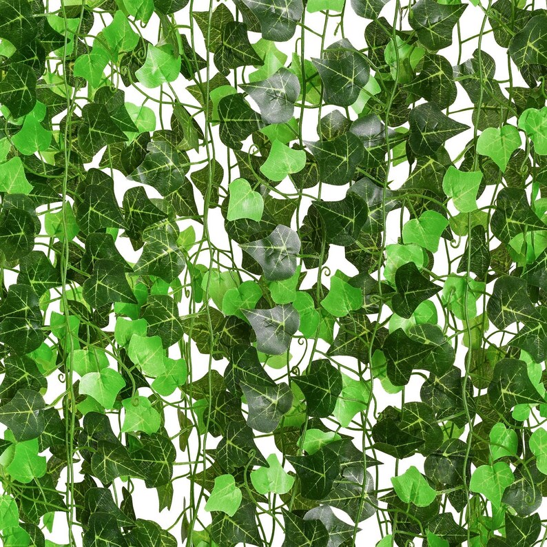 12 Strands Artificial Ivy Leaf Plants Vine Hanging Garland Etsy