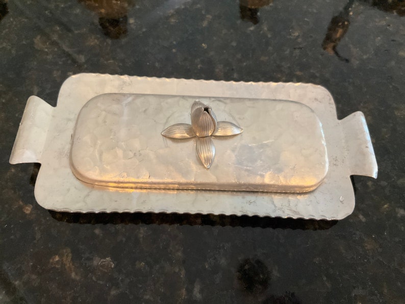 Vintage Aluminum Butter Dish Base and Cover Without Glass Etsy