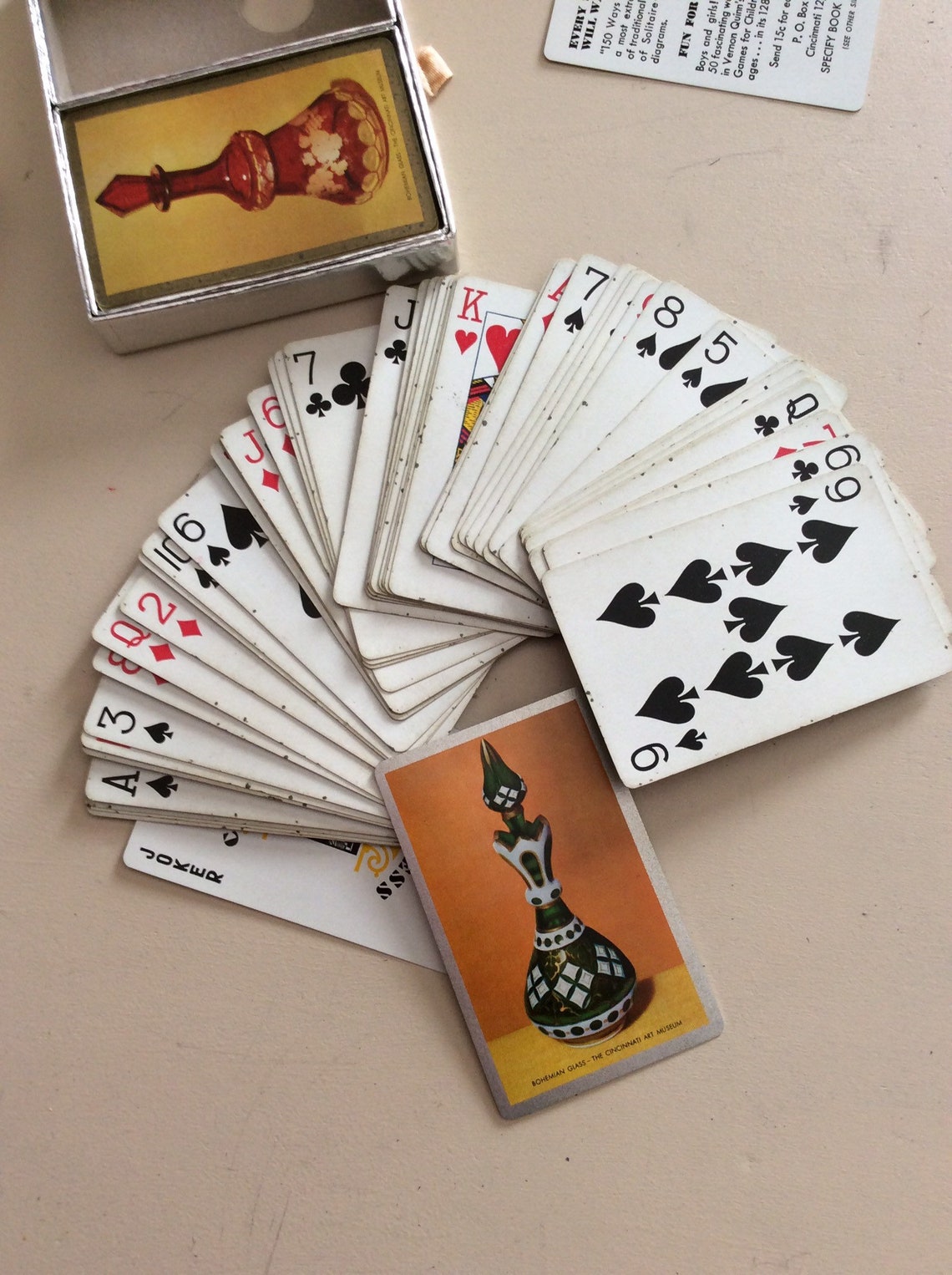 Vintage Congress Playing Cards celUTone Finish Bohemian Etsy