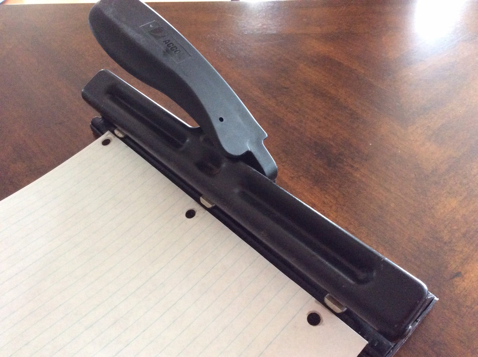 Vintage ACCO Black Adjustable Metal Desktop 3 Ring Hole Punch Etsy