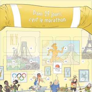 Calendrier marathon - Carte calendrier de l'avant ou de l'après 25 astuces et défis