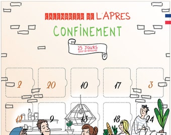 Calendrier de l'AVENT ou de l'APRES original - 25 jours pour se retrouver - Spécial Bonnes résolutions Adulte et Ado - Made in FRANCE